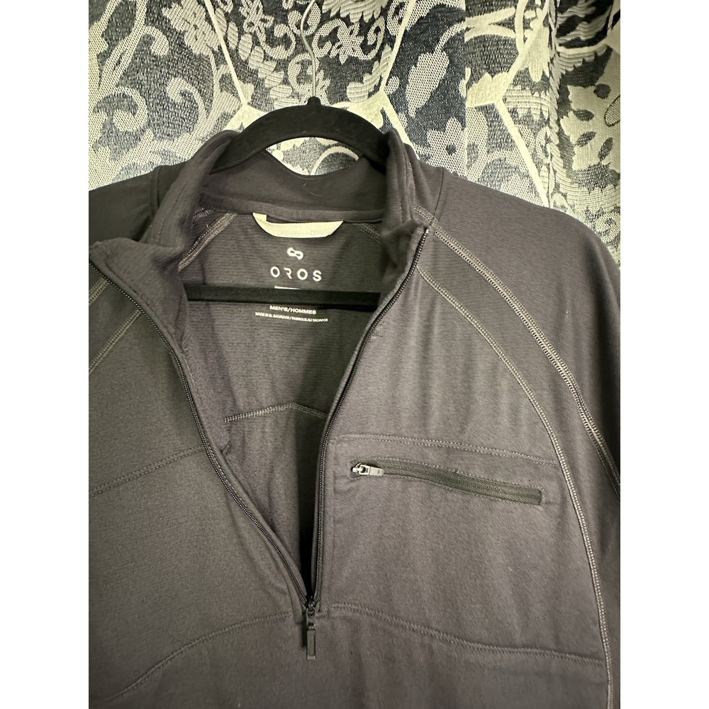 OROS JAPAN LARGE 1/4 Zip Track Jacket Men Black  100% Solarcore Insulation